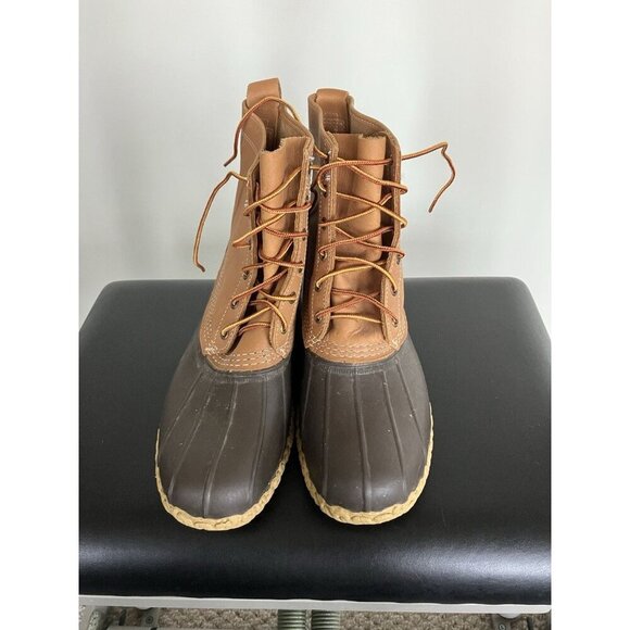 L.L. Bean Men\'s 8” Duck Boots - Size 11 M LL Bean Mens 8 M Insulated Snow Duck Boots Waterproof Gray  main image 4